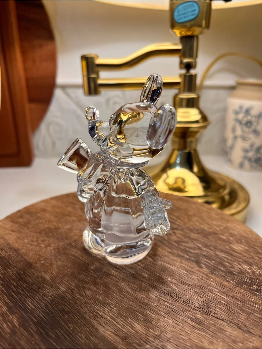 Vintage Lenox Crystal Mickey and Minnie Mouse salt&pepper shakers 4”